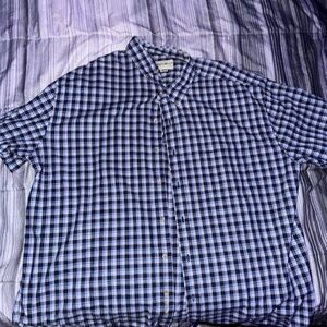 Vintage Eddie Bauer checkered, button-down shirt, size XL